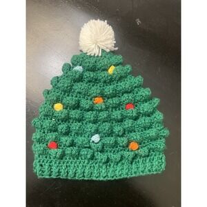 New Christmas Tree Beanie Hat Cap Crochet Adult One Size